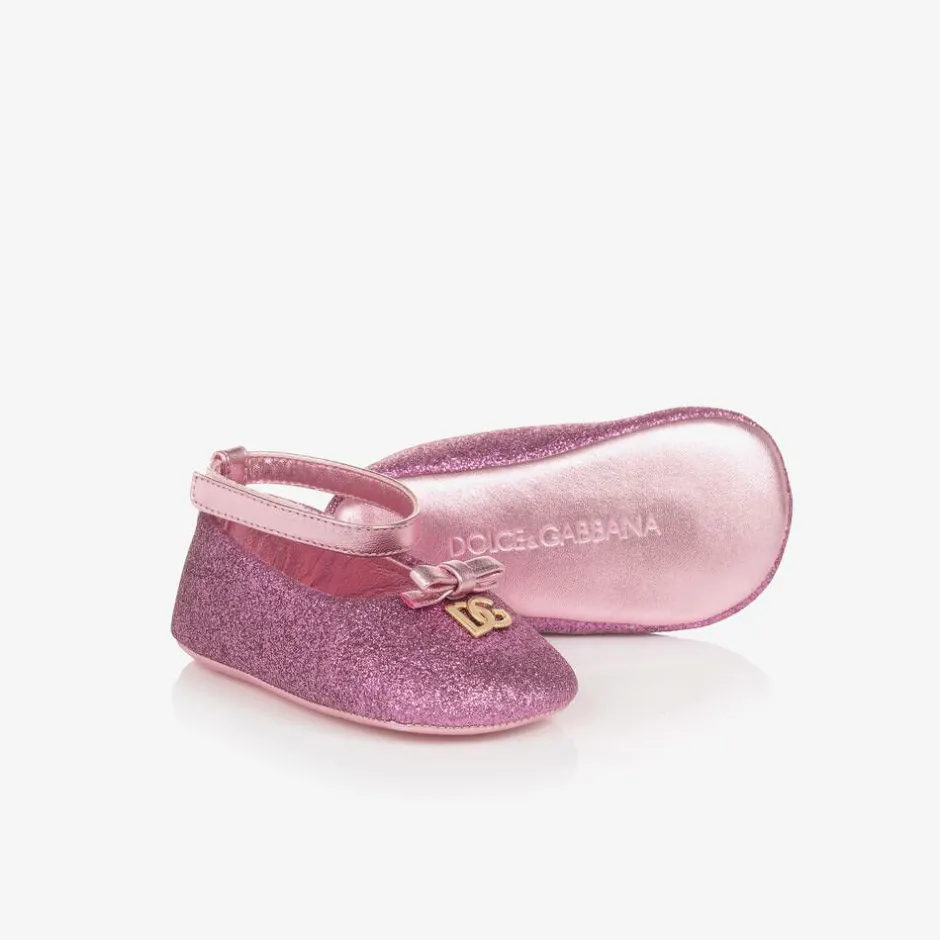 Dolce amp; Gabbana Baby Girls Pink Pre-Walker Shoes Outlet
