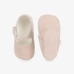 Paz Rodríguez Baby Girls Pink Suede Pre-Walker Shoes