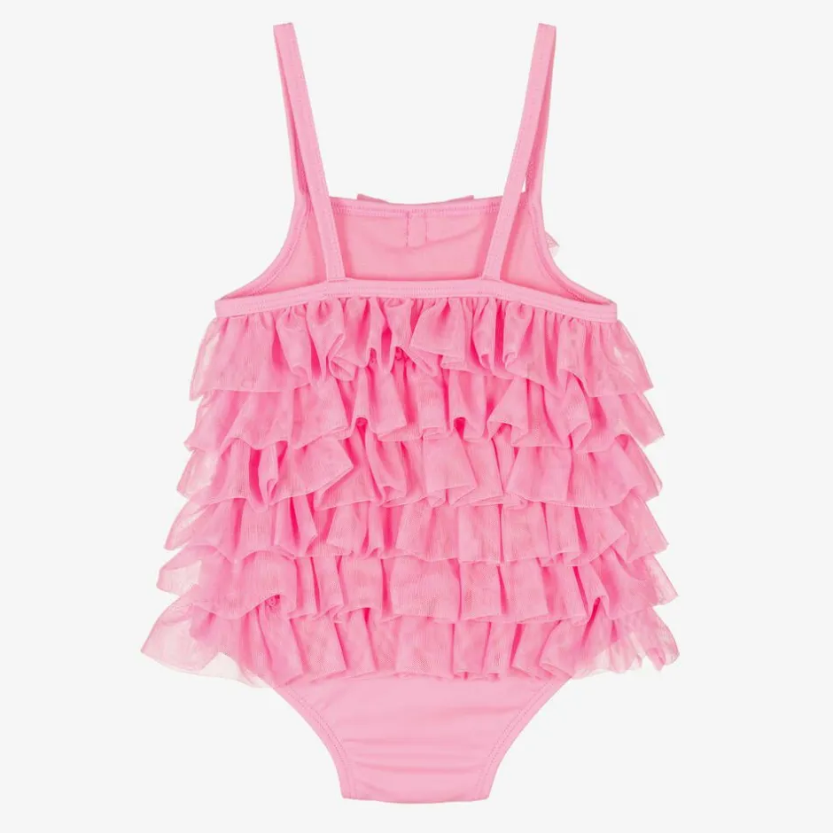 Angels Face Baby Girls Pink Tulle Frill Swimsuit (UPF50+) Rose Online