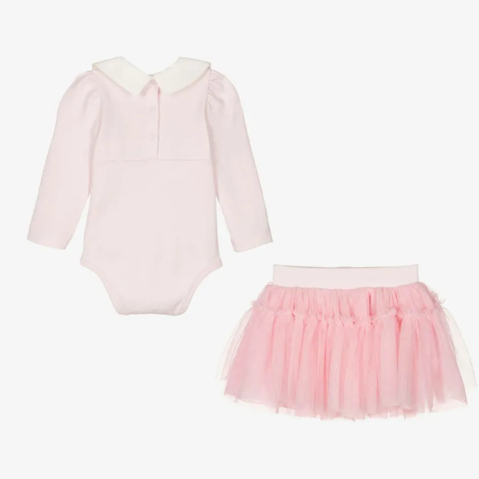 Monnalisa Baby Girls Pink Tulle Tutu Skirt Set Best