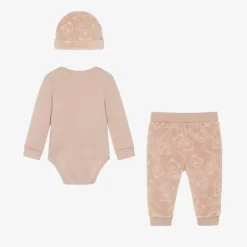 Guess Baby Girls Pink Velour Trouser Set Hot