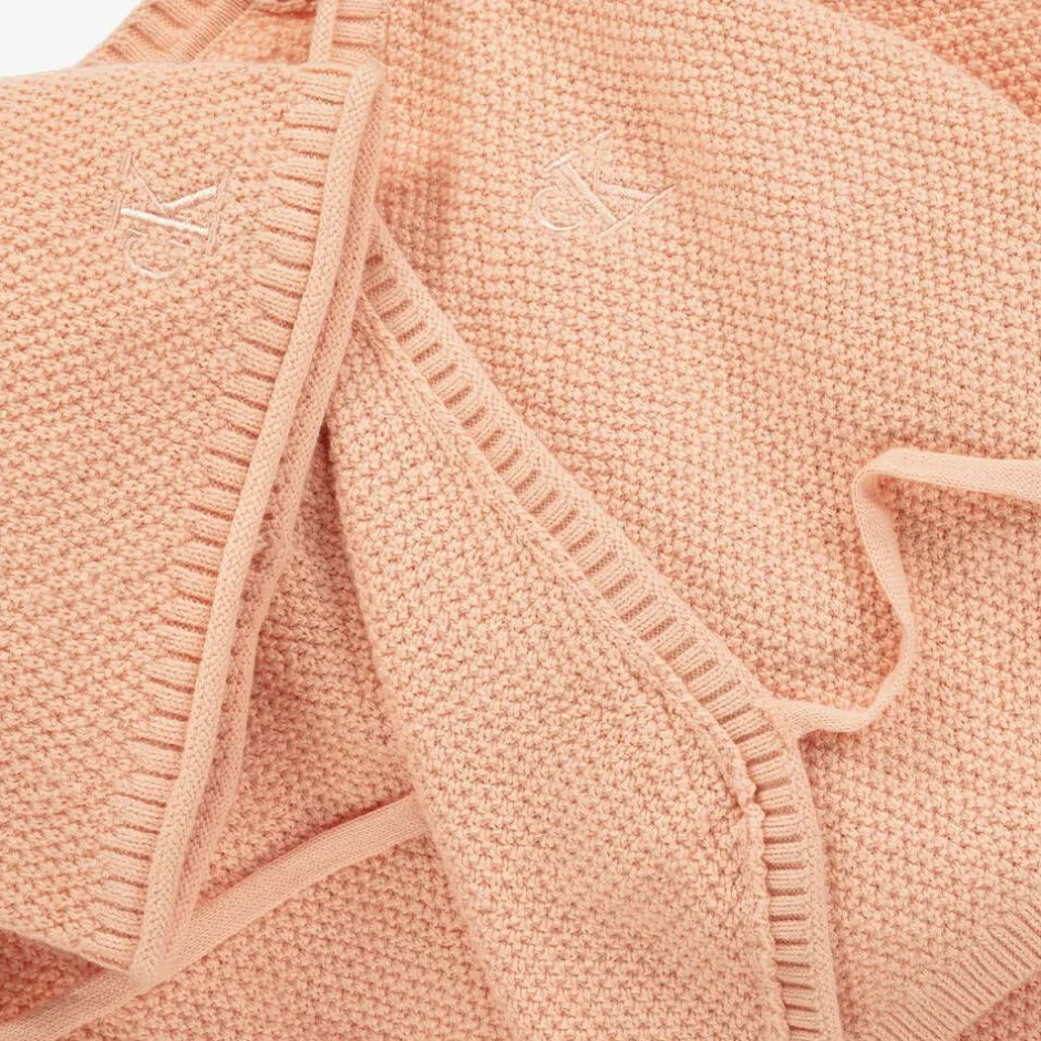 Calvin Klein Baby Girls Pink Waffle Knit Babysuit Gift Set Sale