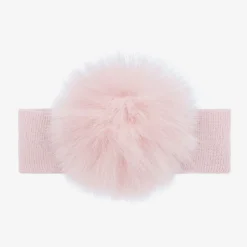 Catya Baby Girls Pink Wool Knit Pom-Pom Headband Best