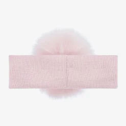 Catya Baby Girls Pink Wool Knit Pom-Pom Headband Best