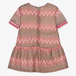 AIGNER Baby Girls Pink Zigzag Weave Dress Sale