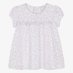 Kissy Kissy Baby Girls Purple Cotton Summer Gardens Dress Discount