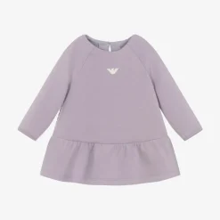 Emporio Armani Baby Girls Purple Cotton Jersey Dress Discount