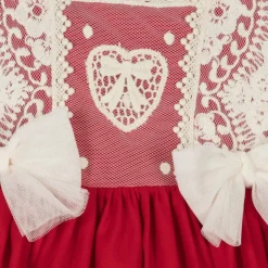 Abuela Tata Baby Girls Red Cotton & Lace Dress Set Best