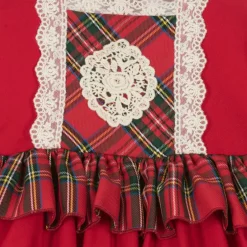 Abuela Tata Baby Girls Red Cotton Tartan Dress Set Sale