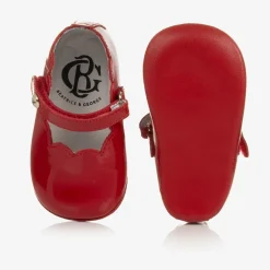 Beatrice amp; George Baby Girls Red Leather Pre-Walker Shoes Clearance