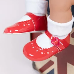 Early Days Baby Girls Red Patent Pre-Walker Shoes New