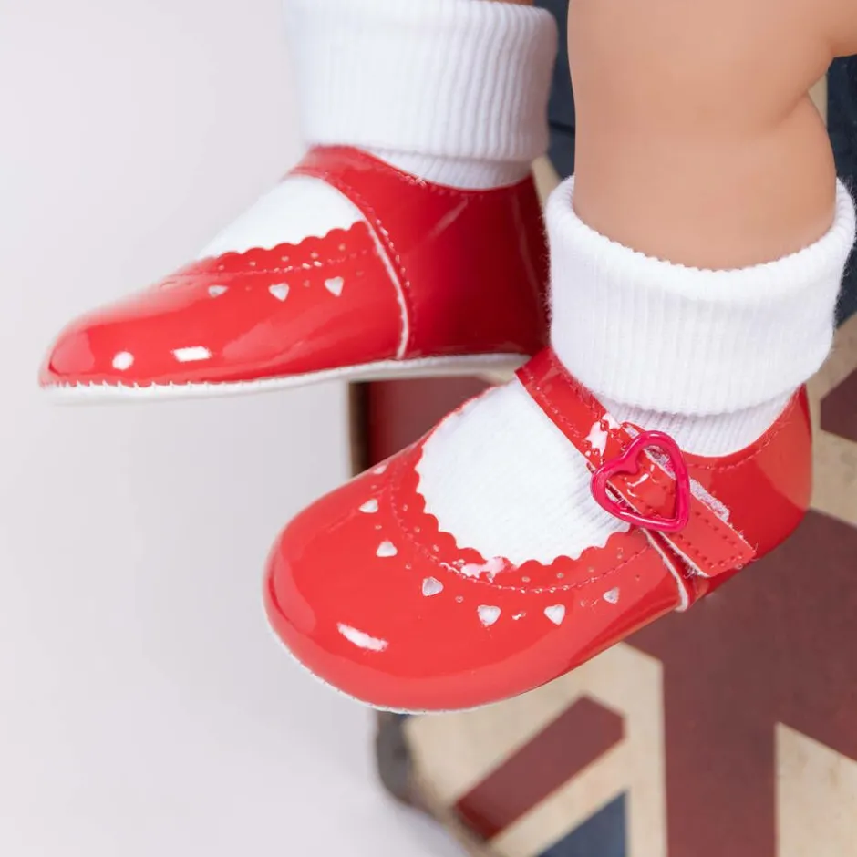 Early Days Baby Girls Red Patent Pre-Walker Shoes New