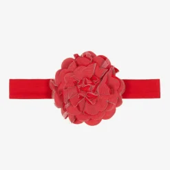 Lemon Loves Layette Baby Girls Red Pima Cotton Headband TrueRed Discount