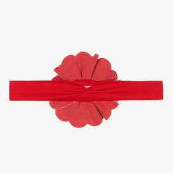 Lemon Loves Layette Baby Girls Red Pima Cotton Headband TrueRed Discount