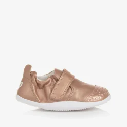 Bobux Baby Girls Rose Gold Leather First Walkers Clearance