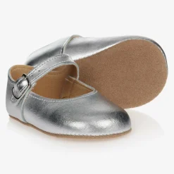 Early Days Baby Girls Silver Leather Pre-Walker Shoes Sale