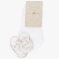 Story Loris Baby Girls White & Ivory Ruffle Socks Online