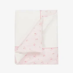 Monnalisa Baby Girls White & Pink Cotton Blanket (87m) Best