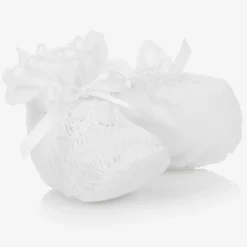Sarah Louise Baby Girls White Booties Best