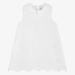 Dolce amp; Gabbana Baby Girls White Broderie Anglaise Dress Discount