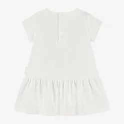 Moncler Enfant Baby Girls White Cotton Dress Best