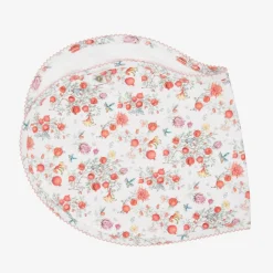 My Little Pie Baby Girls White Cotton Pomegranate Burp Cloth (59cm) Hot