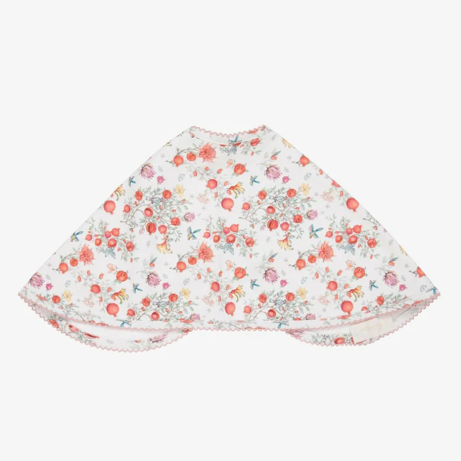 My Little Pie Baby Girls White Cotton Pomegranate Burp Cloth (59cm) Hot