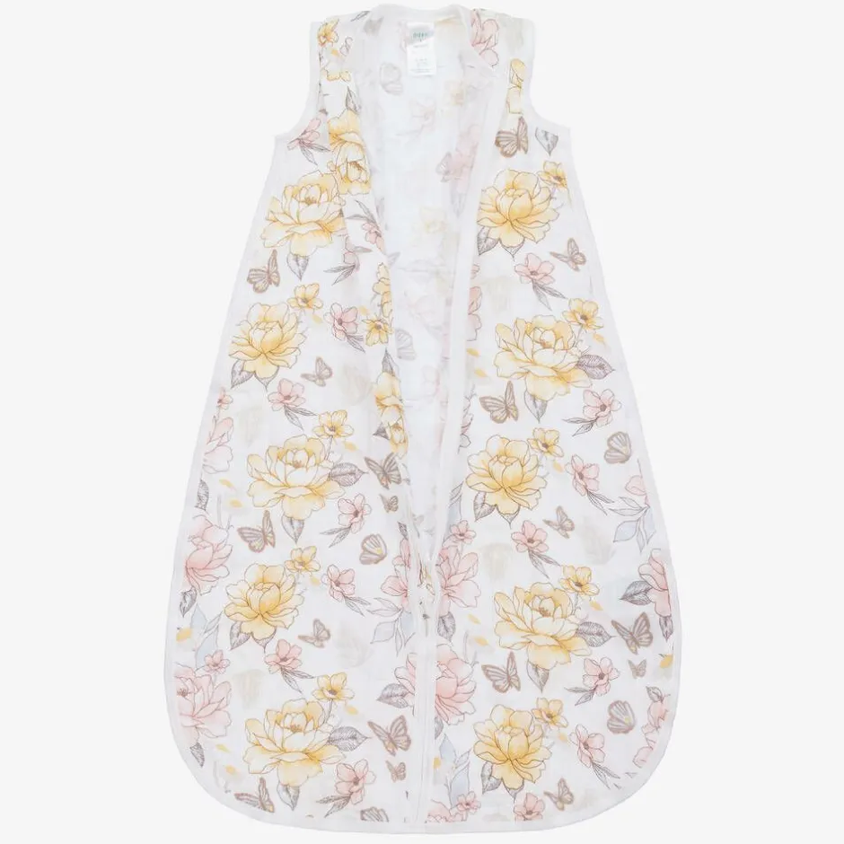 aden + anais Baby Girls White Cotton Sleeping Bag Outlet