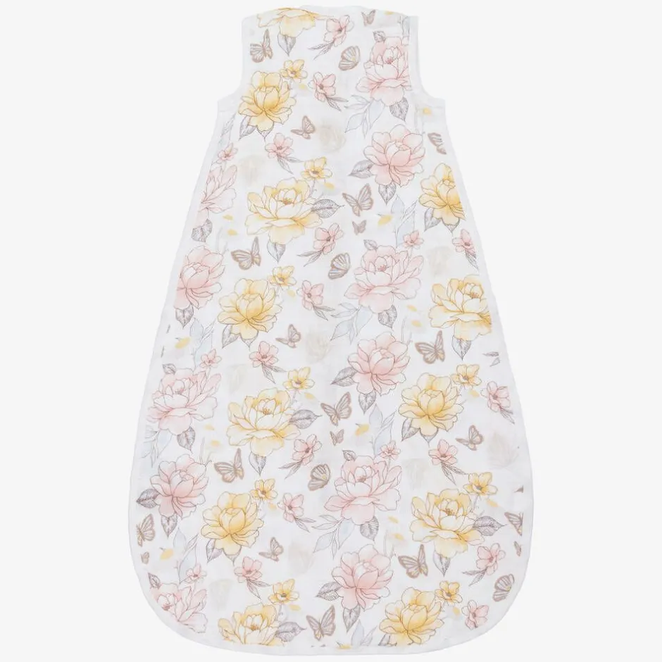 aden + anais Baby Girls White Cotton Sleeping Bag Outlet