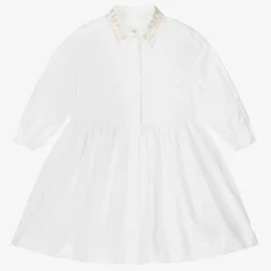 Burberry Baby Girls White Cotton Shirt Dress Sale