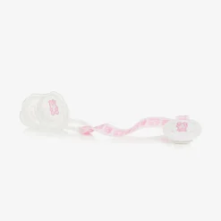 Guess Baby Girls White Dummy & Clip Set Online