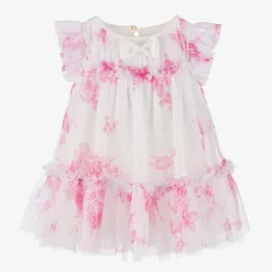 Angels Face Baby Girls White Floral Dress Snowdrop Discount
