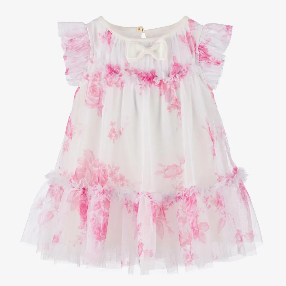 Angels Face Baby Girls White Floral Dress Snowdrop Discount