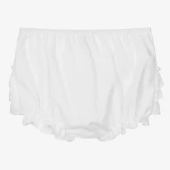 Sarah Louise Baby Girls White Frilly Pants