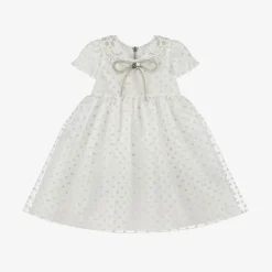 Graci Baby Girls White Glittery Star Dress Hot