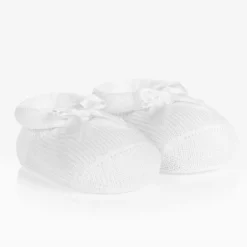 Story Loris Baby Girls White Headband & Booties Gift Set Sale