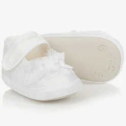 Sarah Louise Baby Girls White Lace Shoes Clearance
