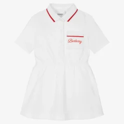 Burberry Baby Girls White Logo Polo Dress Sale