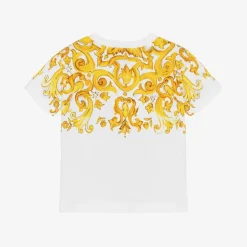 Dolce amp; Gabbana Baby Girls White Majolica Print Cotton T-Shirt New