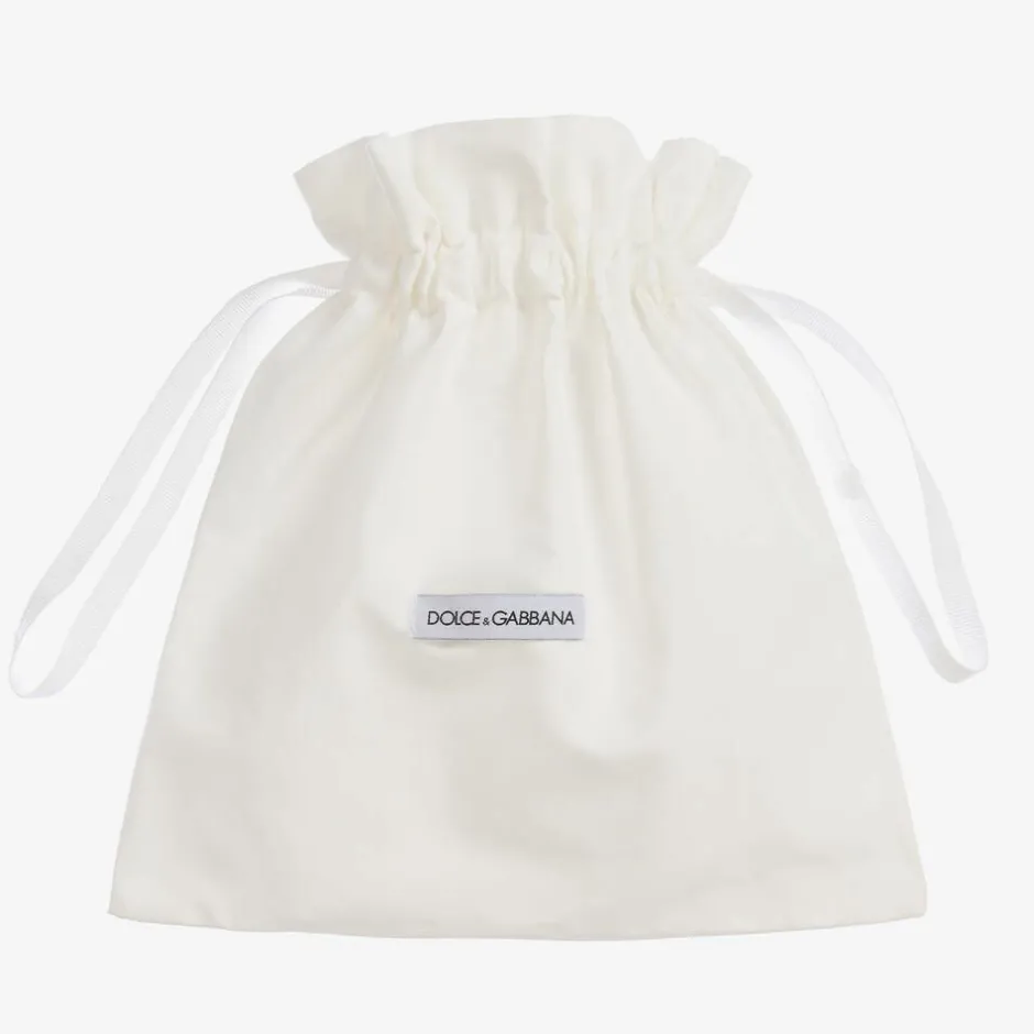 Dolce amp; Gabbana Baby Girls White Patent Leather Sandals