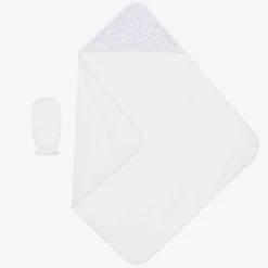 Kissy Kissy Baby Girls White Pima Royal Details Towel Set Outlet