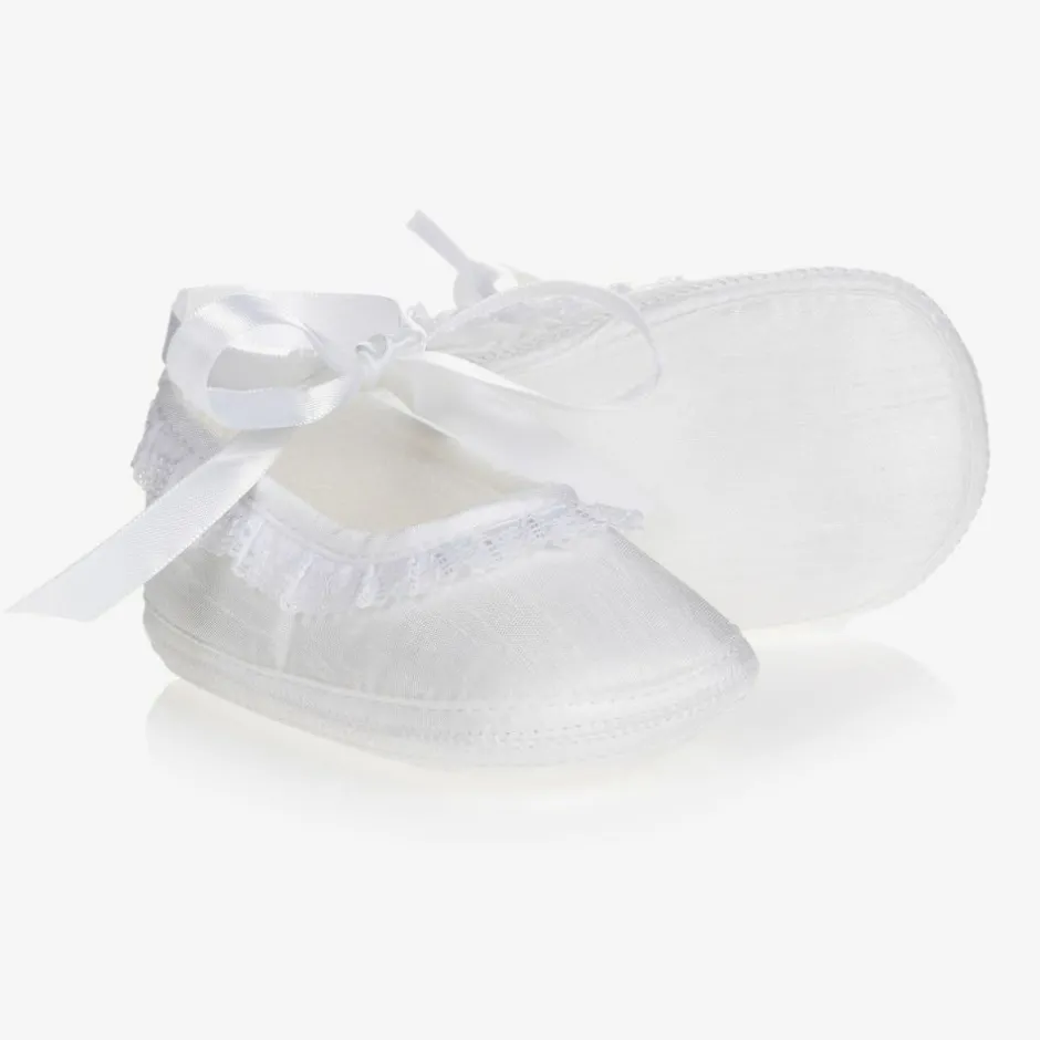 Early Days Baby Girls White Silk Shoes Online
