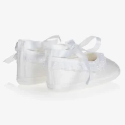 Early Days Baby Girls White Silk Shoes Online