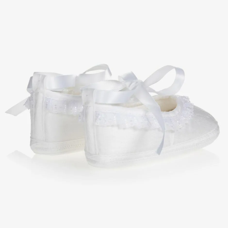 Early Days Baby Girls White Silk Shoes Online