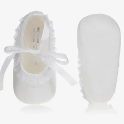 Early Days Baby Girls White Silk Shoes Online