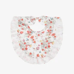 My Little Pie Baby Girls White Supima Cotton Pomegranate Bib New