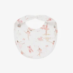 My Little Pie Baby Girls White Supima Cotton Opera Bib Outlet