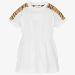 Burberry Baby Girls White Vintage Check Dress Hot