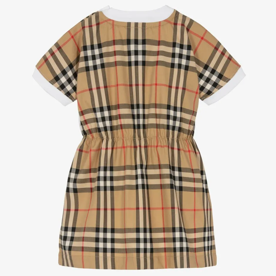 Burberry Baby Girls White Vintage Check Dress Hot