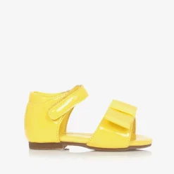 Age of Innocence Baby Girls Yellow Leather Bow Sandals Best